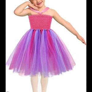 Enchanting Pink and Purple Kids Costume Dress